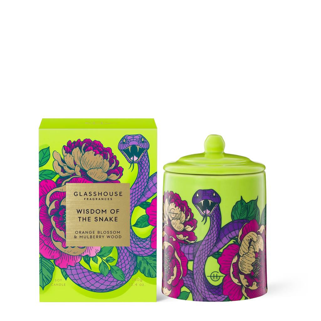 Wisdom of the Snake - Orange Blossom & Mulberry Wood 380g Soy Candle - LIMITED EDITION