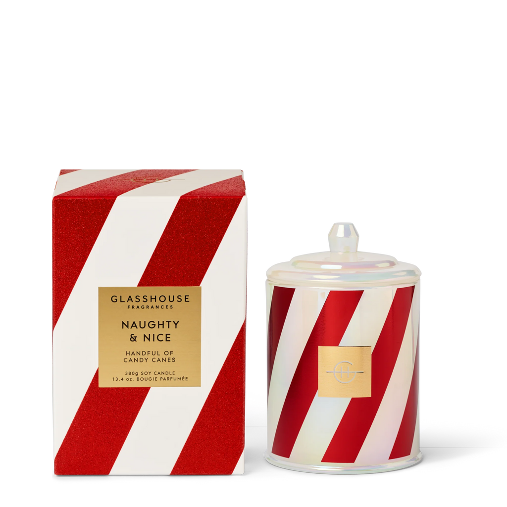 Naughty & Nice - Handful of Candy Canes 380g Soy Candle - LIMITED EDITION