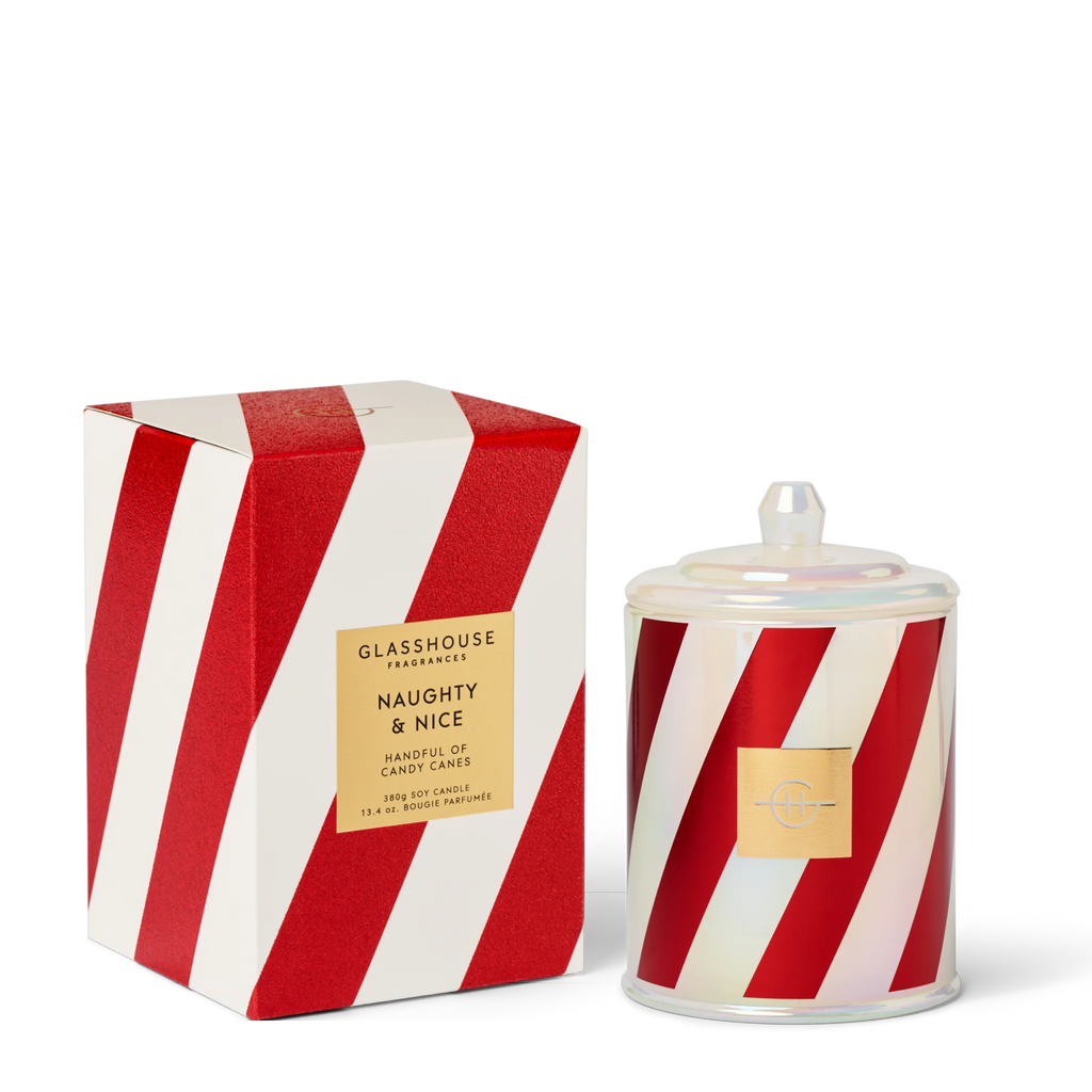 Naughty & Nice - Handful of Candy Canes 380g Soy Candle - LIMITED EDITION
