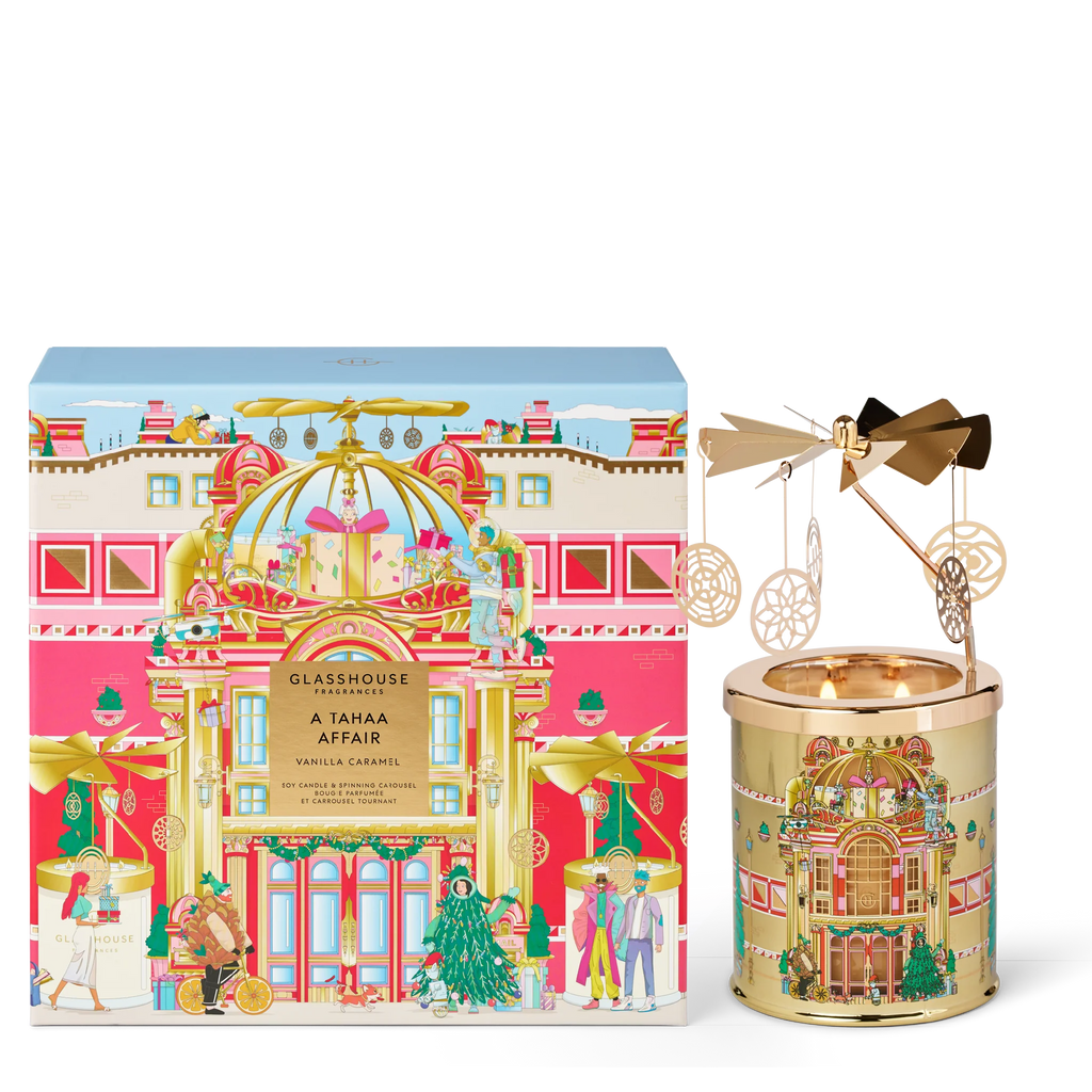 A Tahaa Affair - Vanilla Caramel 380g Candle & Spinning Carousel - LIMITED EDITION