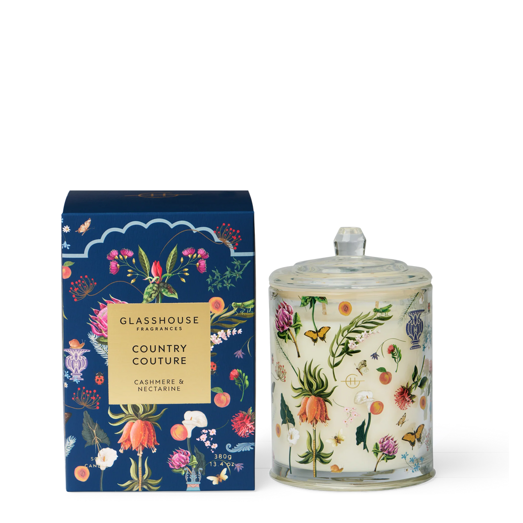 Country Couture - Cashmere & Nectarine 380g Soy Candle - LIMITED EDITION