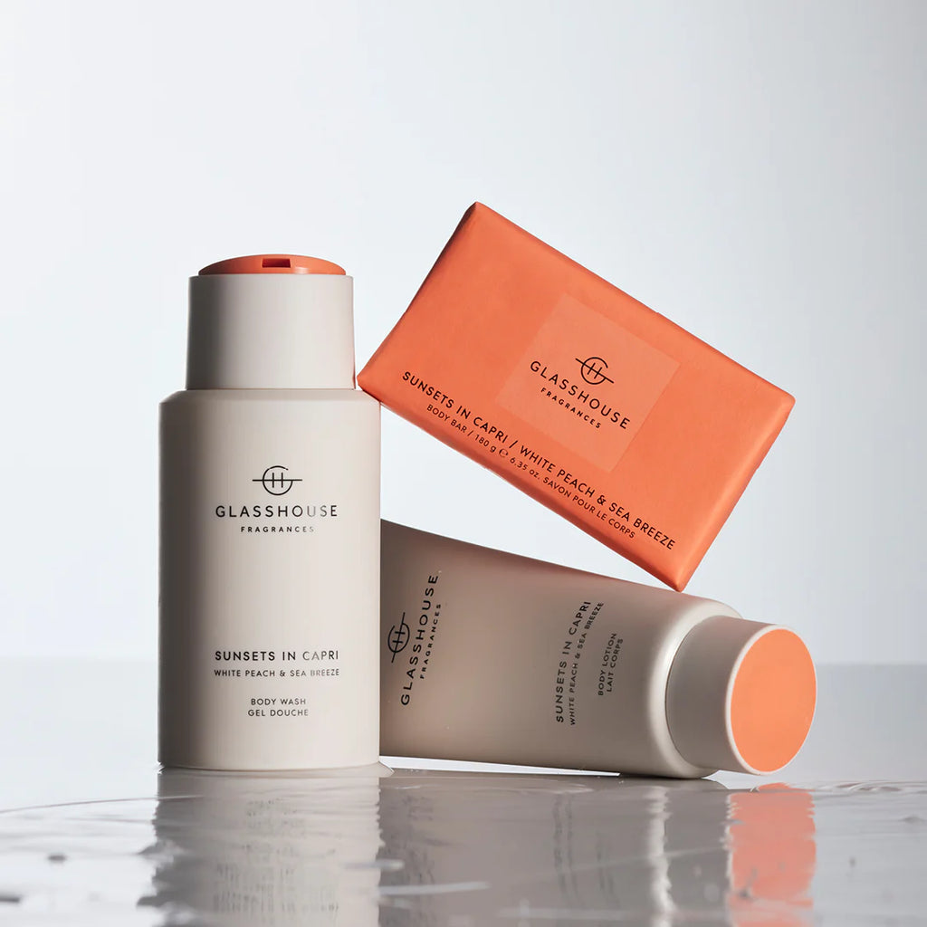 Sunsets in Capri -  White Peach & Sea Breeze Body Wash