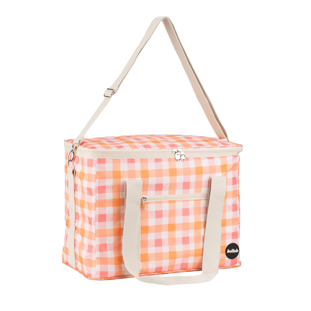 Picnic Bag - Watermelon Peach Check - NEW