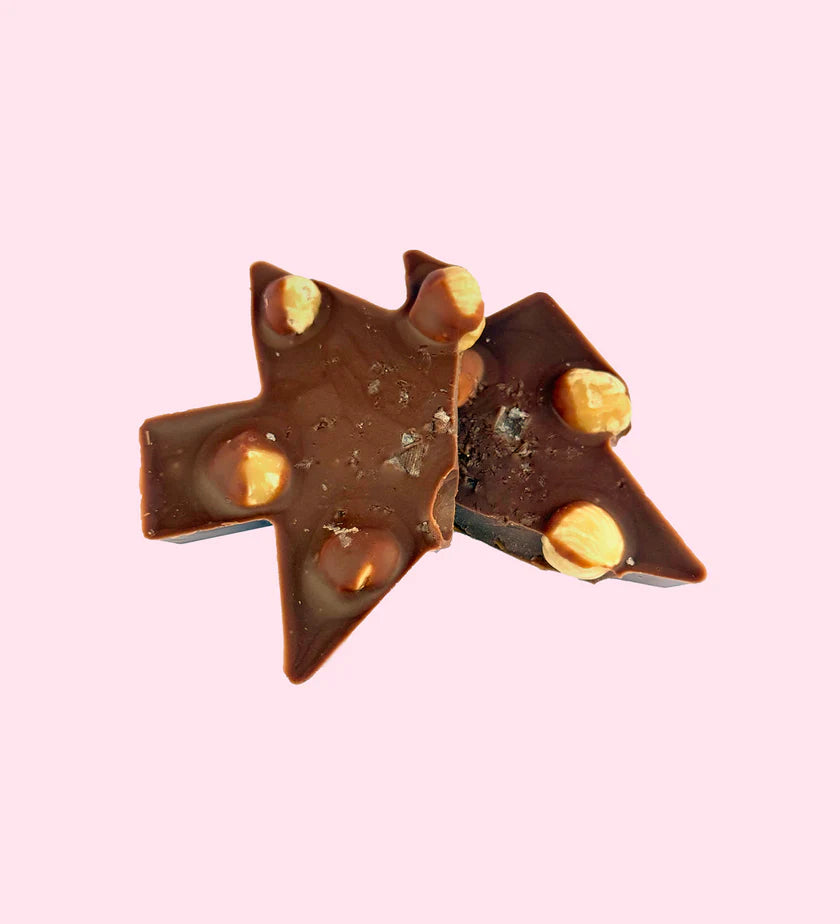 Christmas Hazelnut, Caramel and Sea Salt Chocolate Tree 40g