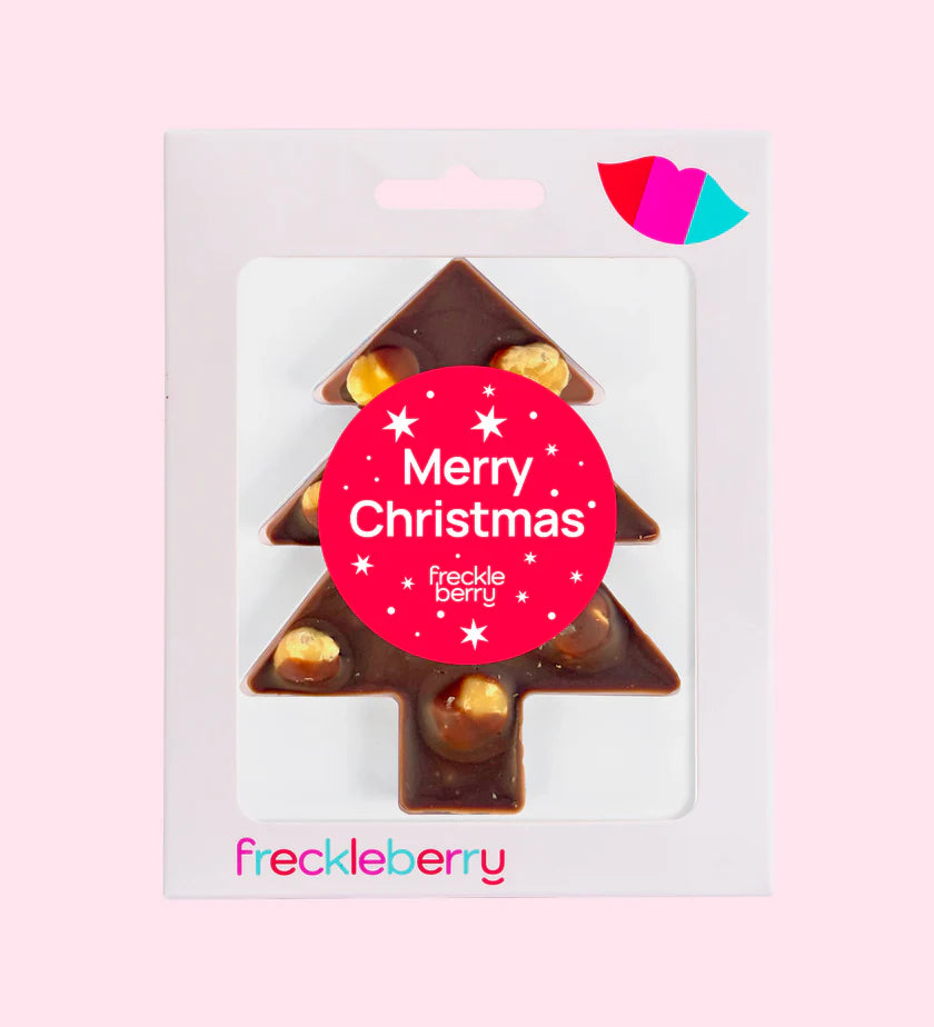 Christmas Hazelnut, Caramel and Sea Salt Chocolate Tree 40g