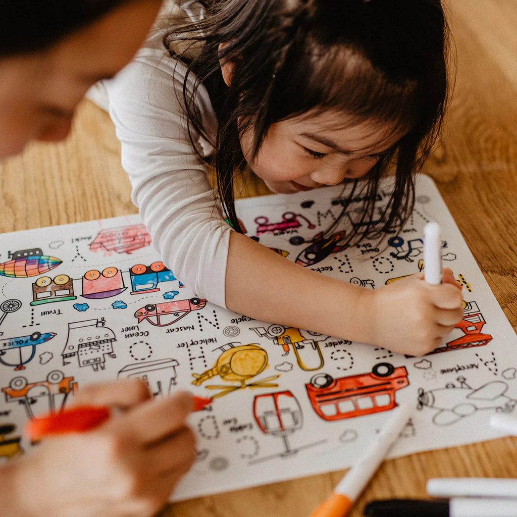 Toot Toot Honk Colouring Mat - ABC
