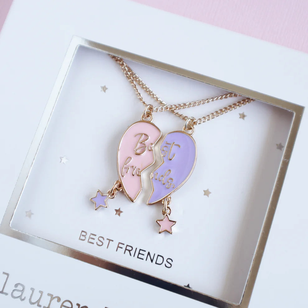Forever Heart Best Friends Necklace Set