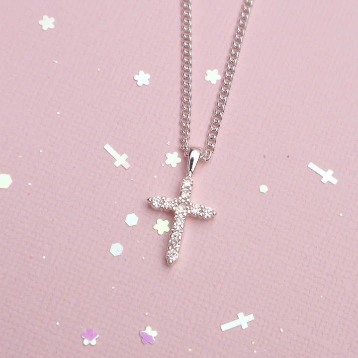 Diamante Cross Necklace