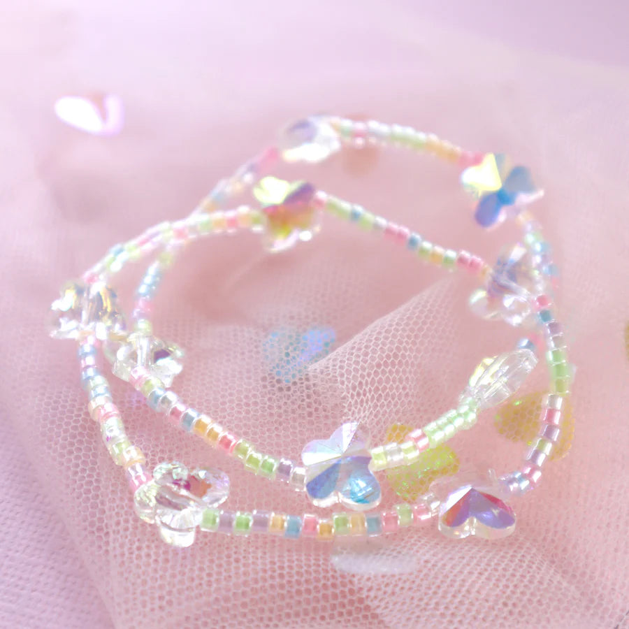 Crystal Butterfly BFF Bracelet Set