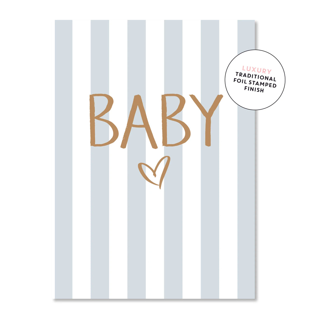 Baby Stripe Blue Card