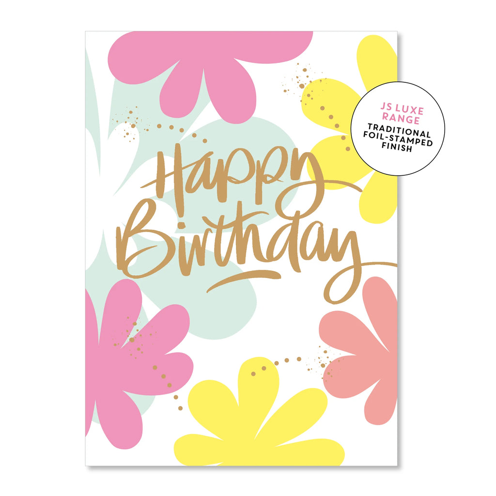 Happy Birthday Flowers Card