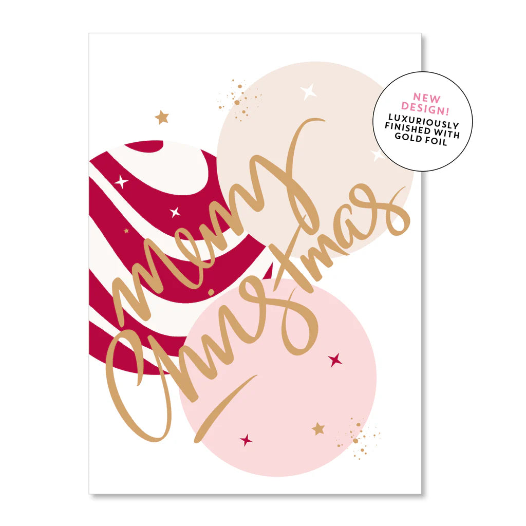 Merry Christmas Bubbles Card