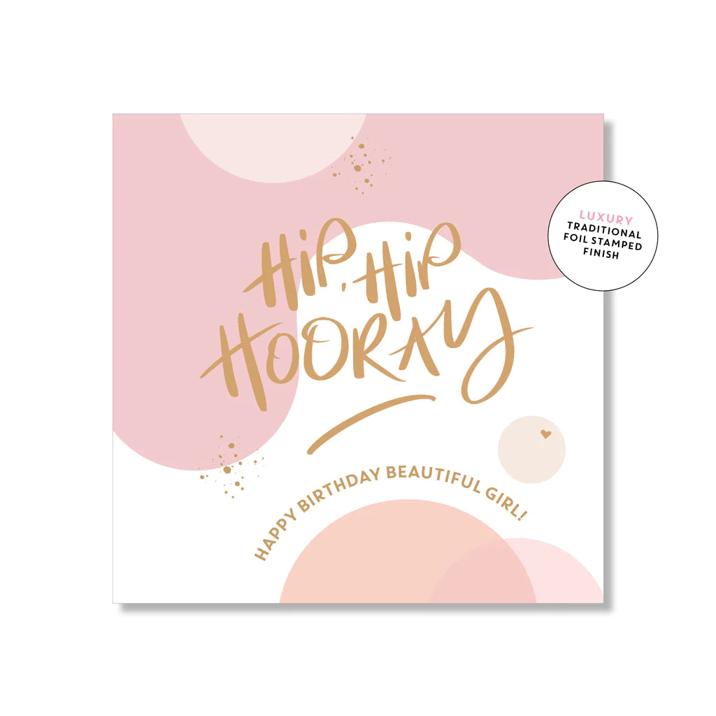 Happy Birthday Hip Hip Hooray Card - Mini