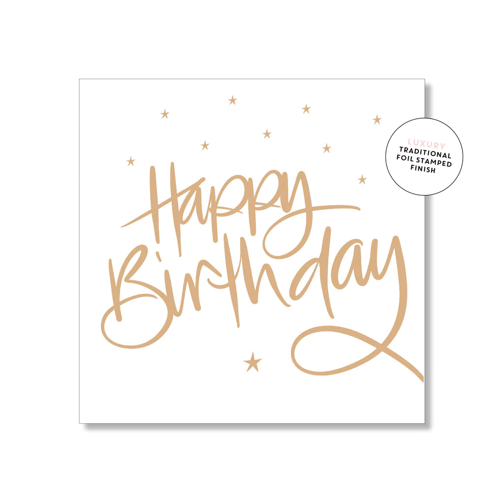 Happy Birthday Script Card - Mini