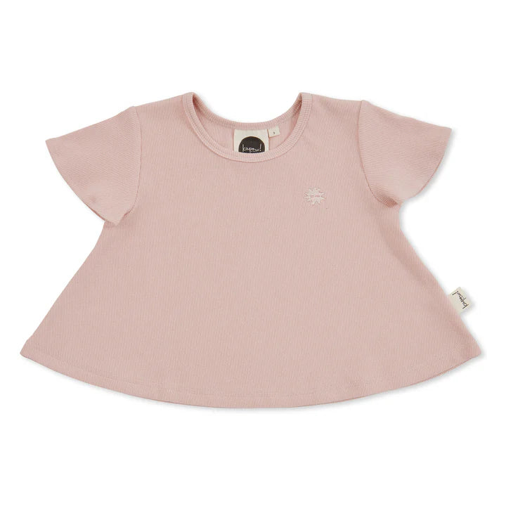 Blossom Rib Flutter Tee - Size 3 & 6