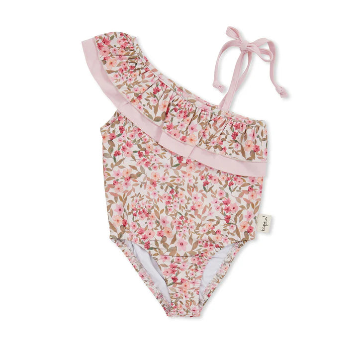 Spring Blossom One Shoulder Swimsuit - Size 4