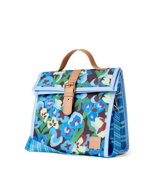 Pansy Patch Lunch Satchel w/ Shoulder Strap