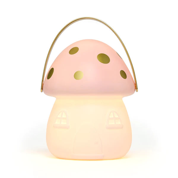 Mini Fairy House Carry Lantern - Pink & Gold