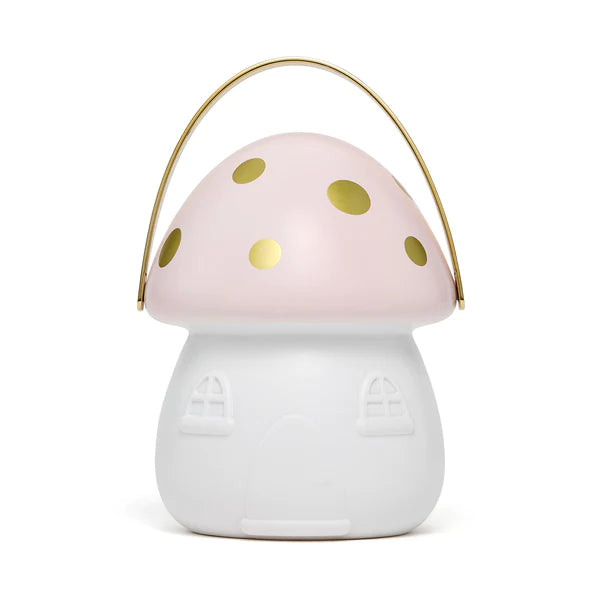 Mini Fairy House Carry Lantern - Pink & Gold