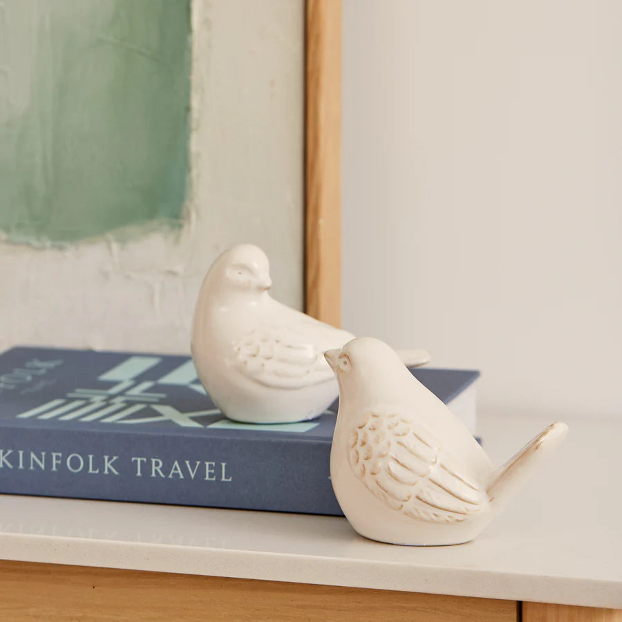 Swallow Ceramic Bird Cream Set of 2