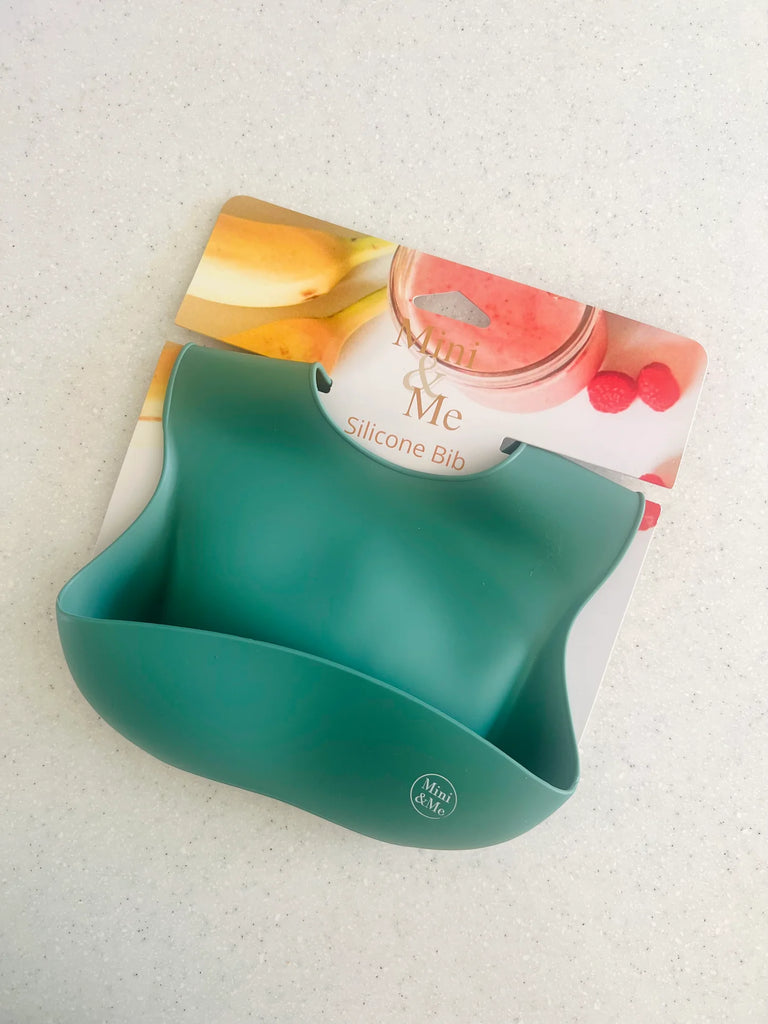 Silicone Feeding Bib - Kale