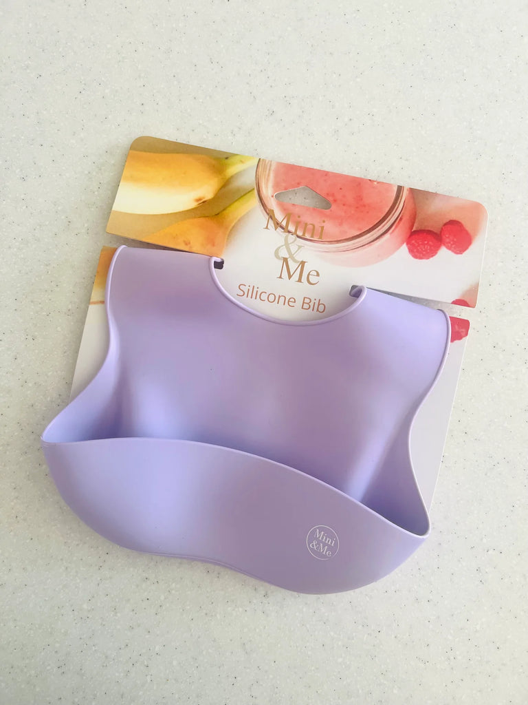 Silicone Feeding Bib - Lilac