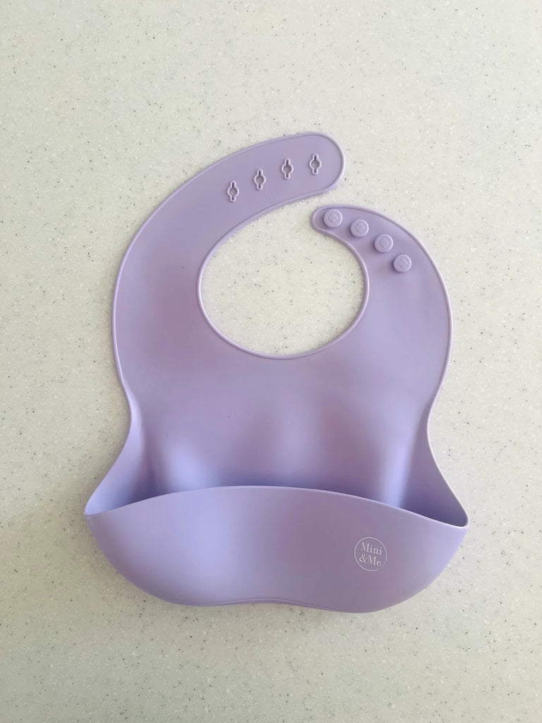 Silicone Feeding Bib - Lilac