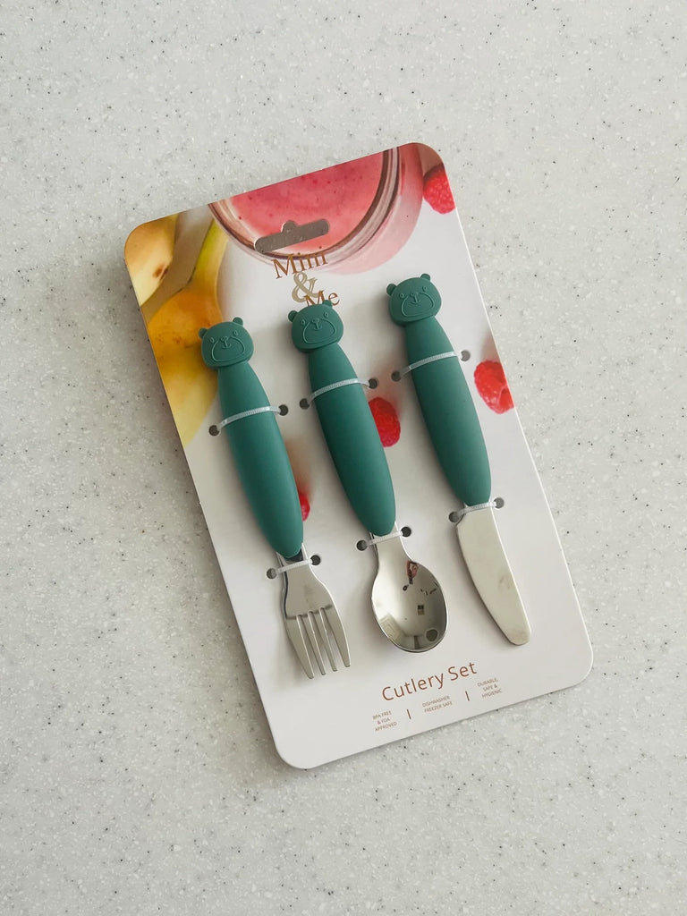 Metal Cutlery Set - Kale