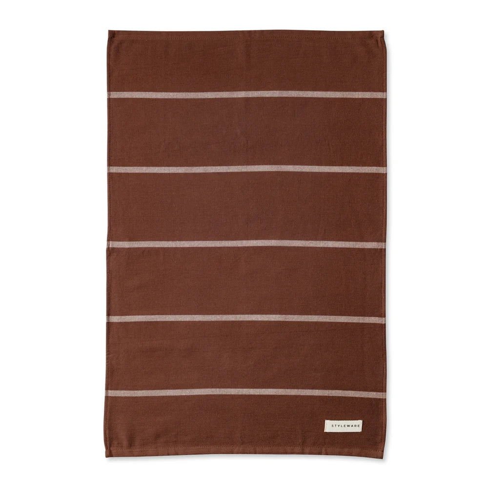 Between the Lines Tea Towel II - Mocha
