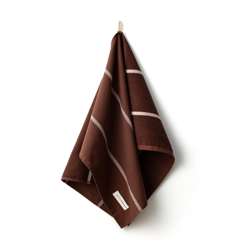 Between the Lines Tea Towel II - Mocha
