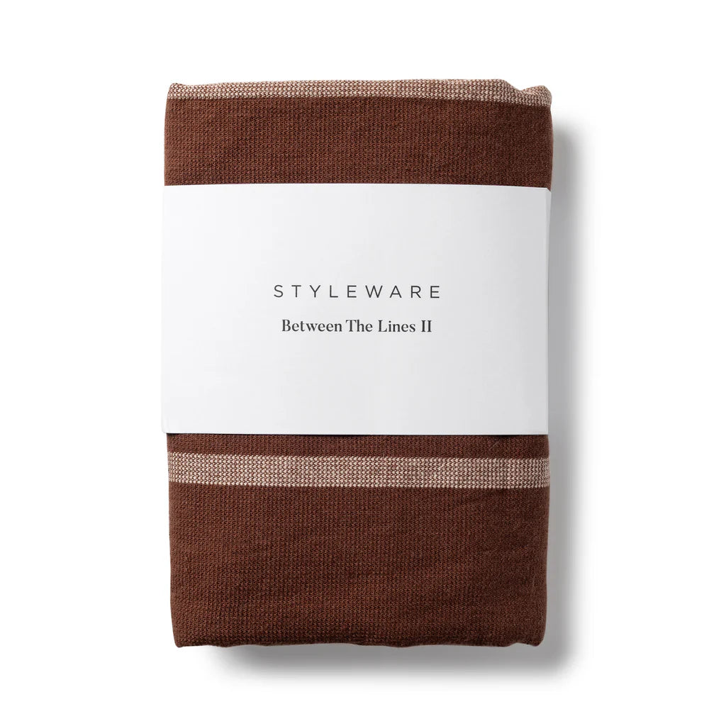 Between the Lines Tea Towel II - Mocha