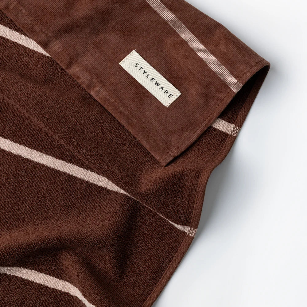Between the Lines Tea Towel II - Mocha