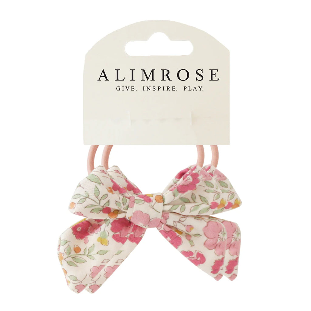 Bow Hair Ties Set - Rose Garden