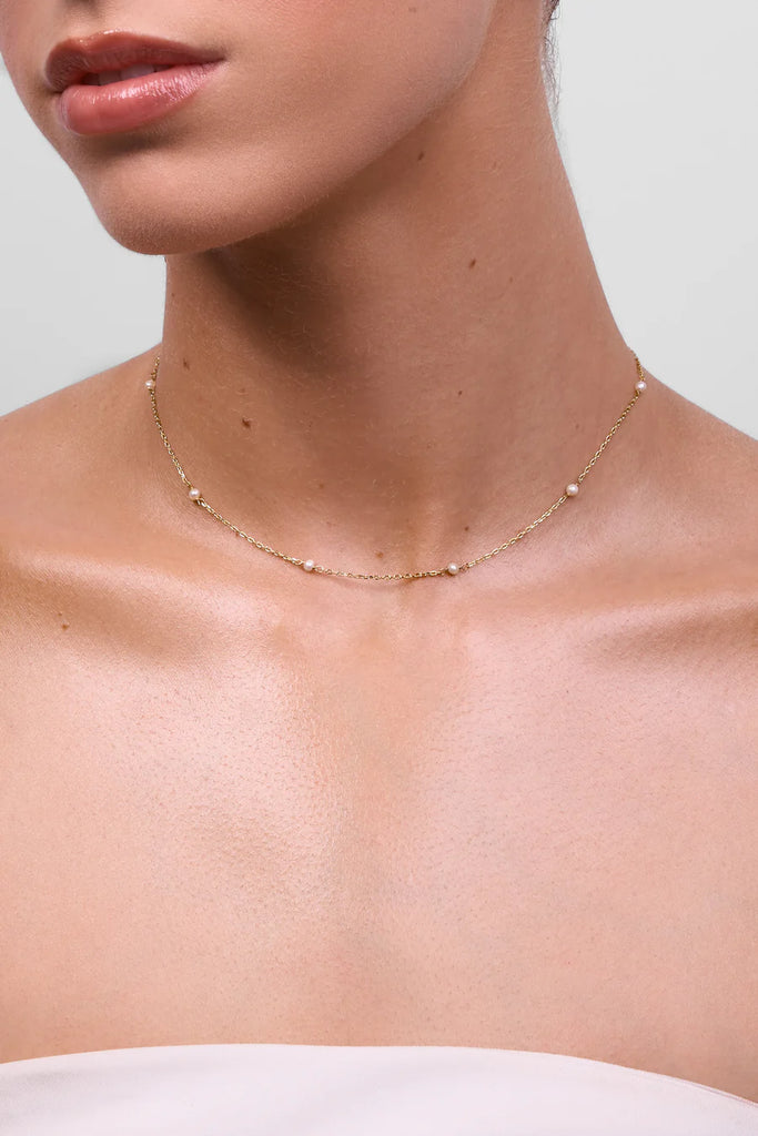Lilibet Pearl Necklace - Gold