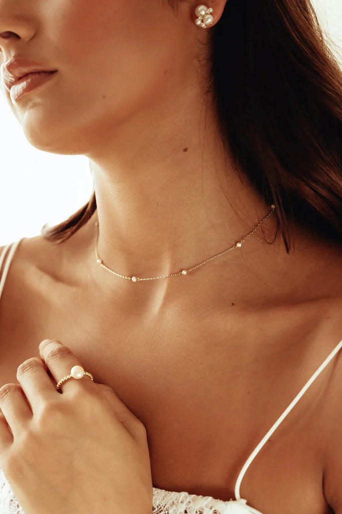 Lilibet Pearl Necklace - Gold