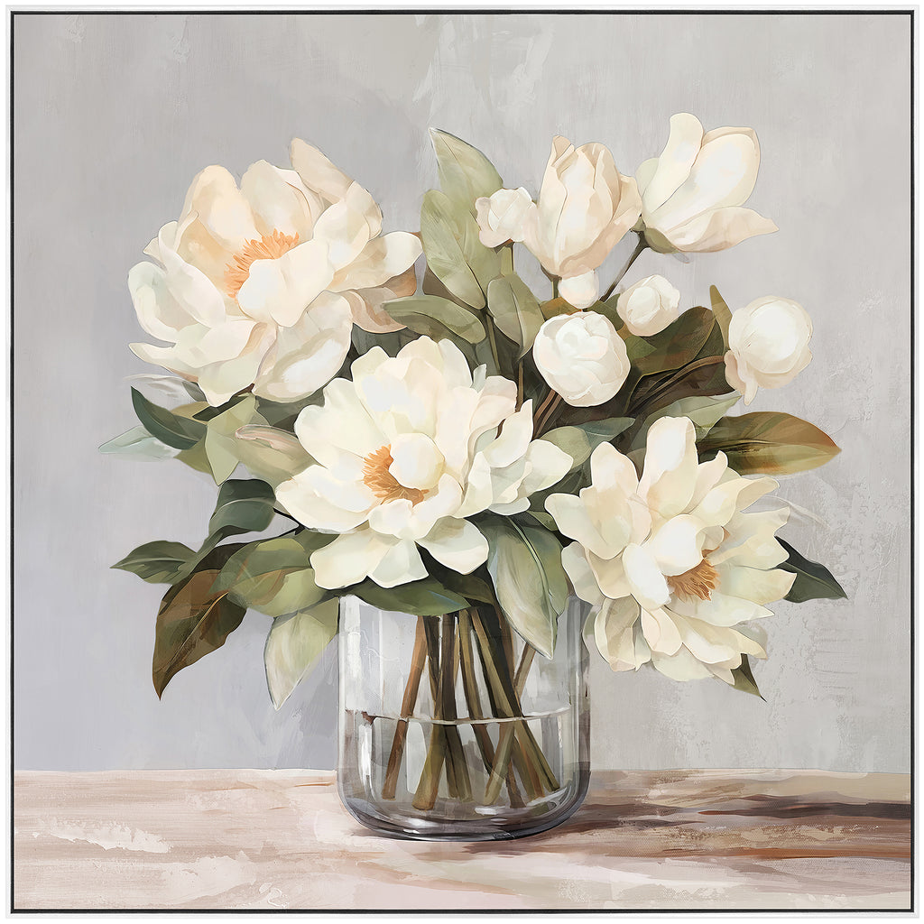 Petal Plunder Painting - Framed Canvas