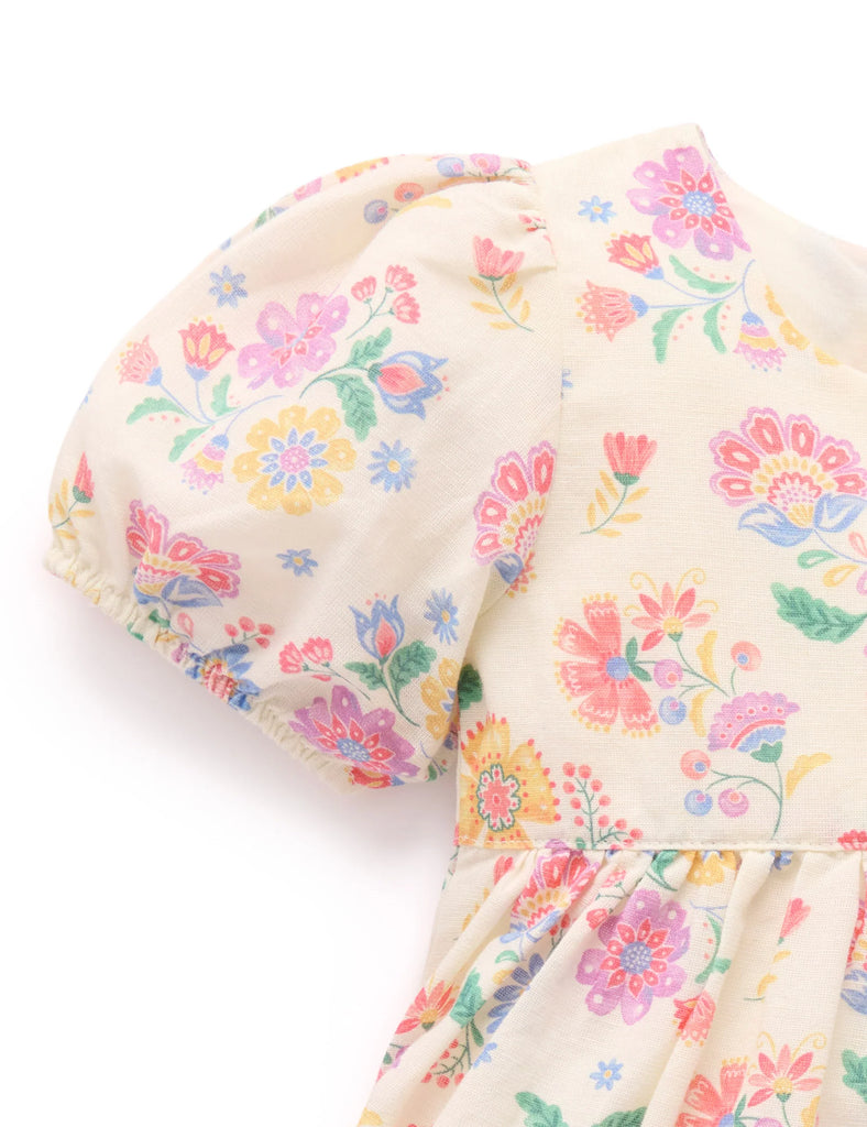 Floral Linen Blend Dress