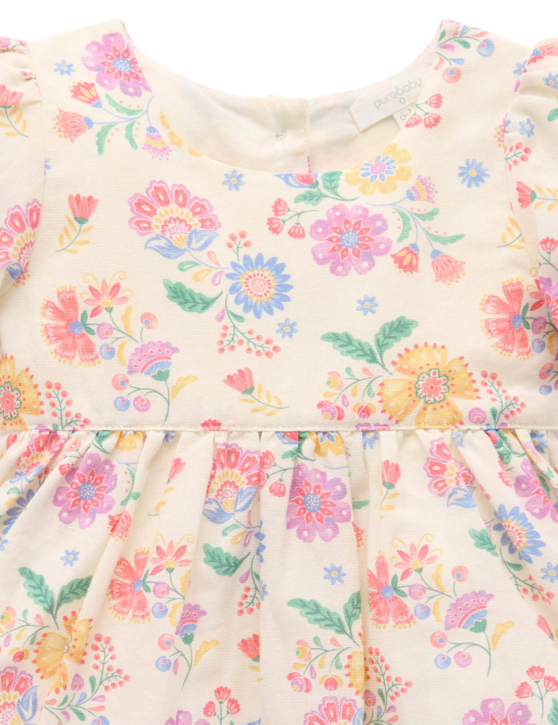 Floral Linen Blend Dress