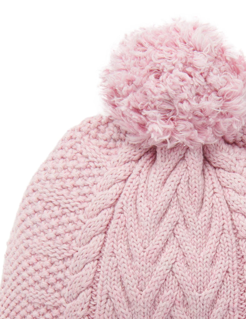 Cable Beanie - Marshmallow Melange