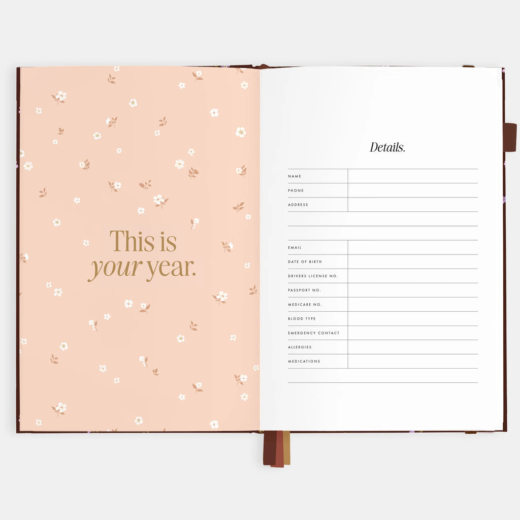 2026 A5 Vertical Planner - Chocolate