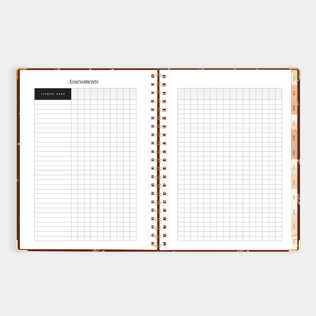 2026 A4 Academic Vertical Planner - Raspberry