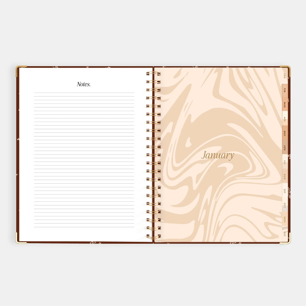 2026 A4 Academic Vertical Planner - Raspberry