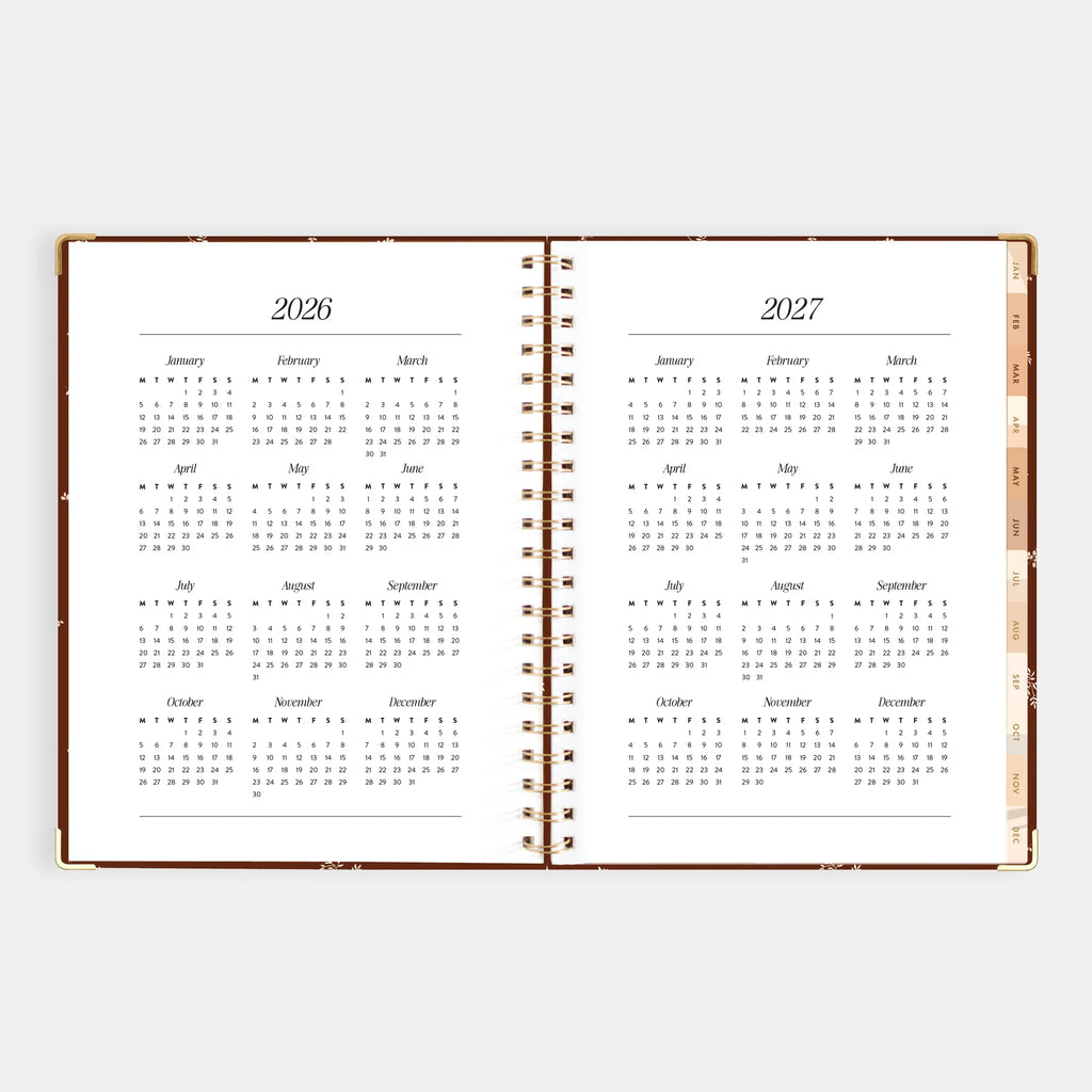 2026 A4 Academic Vertical Planner - Raspberry