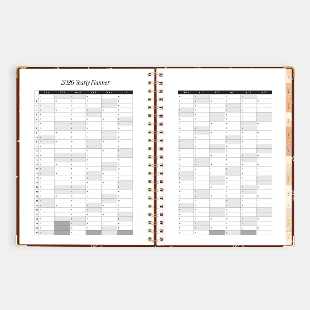 2026 A4 Academic Vertical Planner - Raspberry