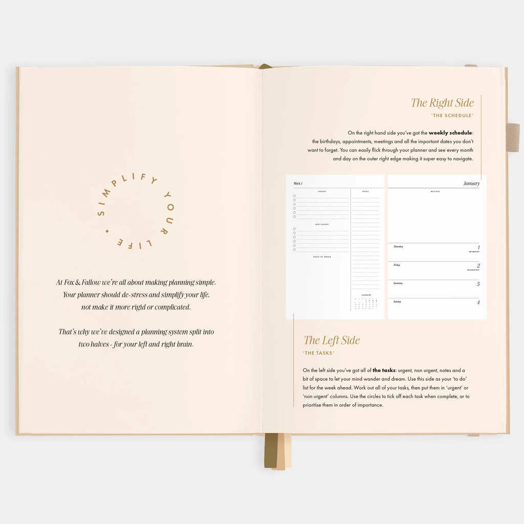 2026 A5 Horizontal Planner - Cherry Check