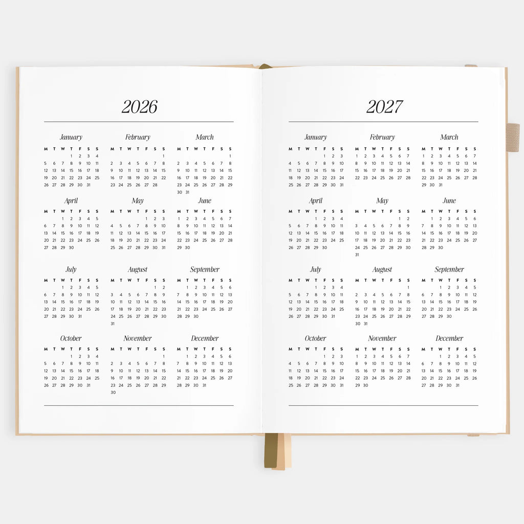 2026 A5 Horizontal Planner - Cherry Check