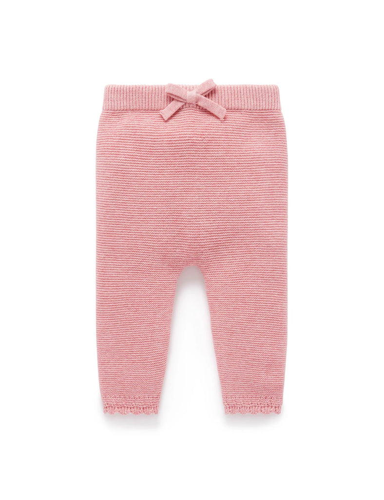 Pink Scalloped Knitted Leggings
