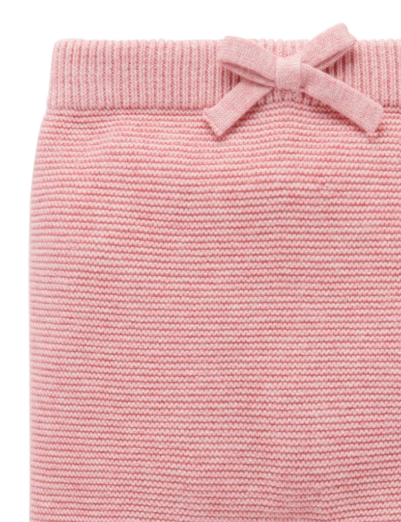 Pink Scalloped Knitted Leggings