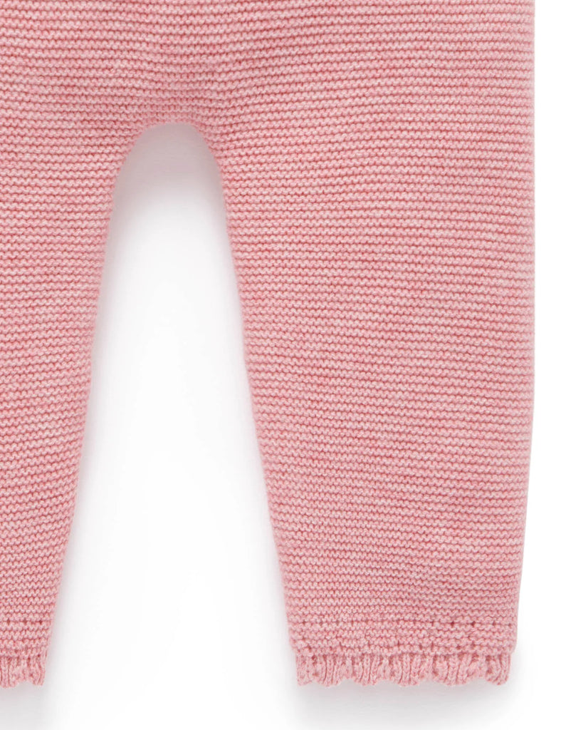 Pink Scalloped Knitted Leggings
