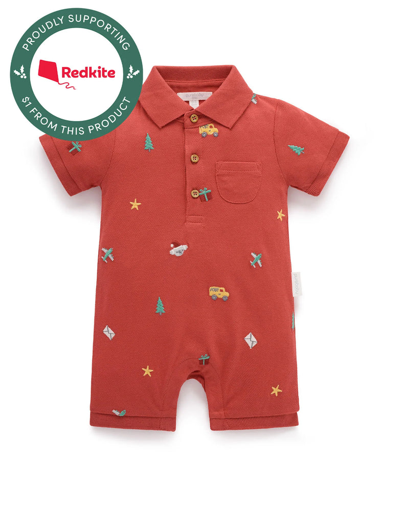 Christmas Polo Growsuit